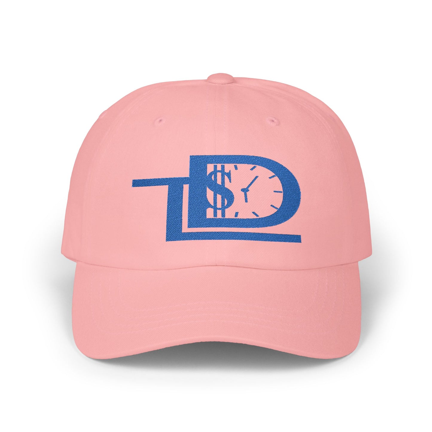 White Classic Dad Cap with Dollar Clock Design - Perfect for Gifting, Casual Outings, and Everyday Wear