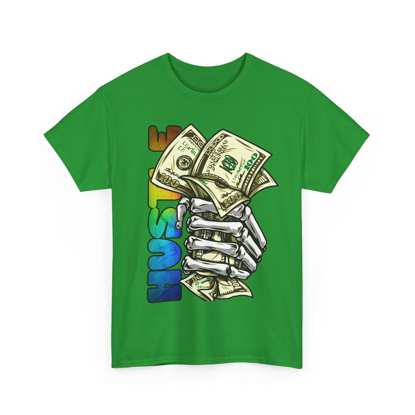 Unisex Heavy Cotton Tee - 'Hustle' Graphic Tee with Money Design