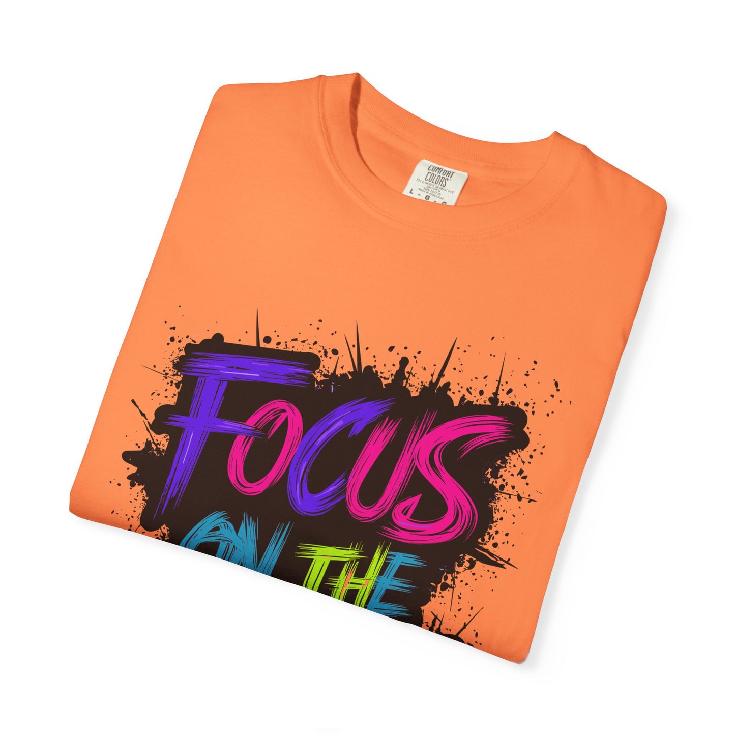 Vibrant Inspirational T-Shirt - Focus on the Goals - Unisex Motivational Tee, Goal Setting Shirt, Fitness Reminder, Gift for Dreamers
