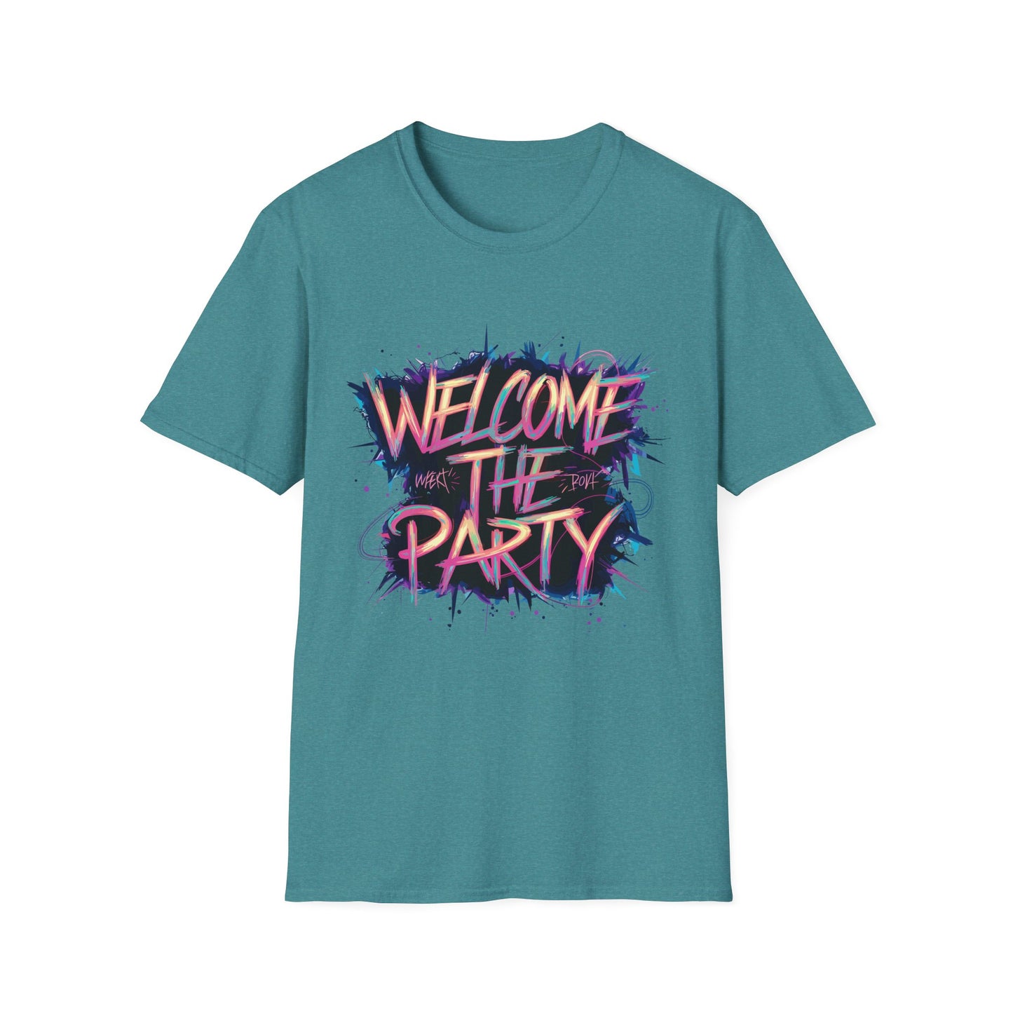 Welcome the Party Unisex Softstyle T-Shirt, Party Shirt, Celebration Tee, Casual Wear, Gift for Party Lovers, Festival Clothing