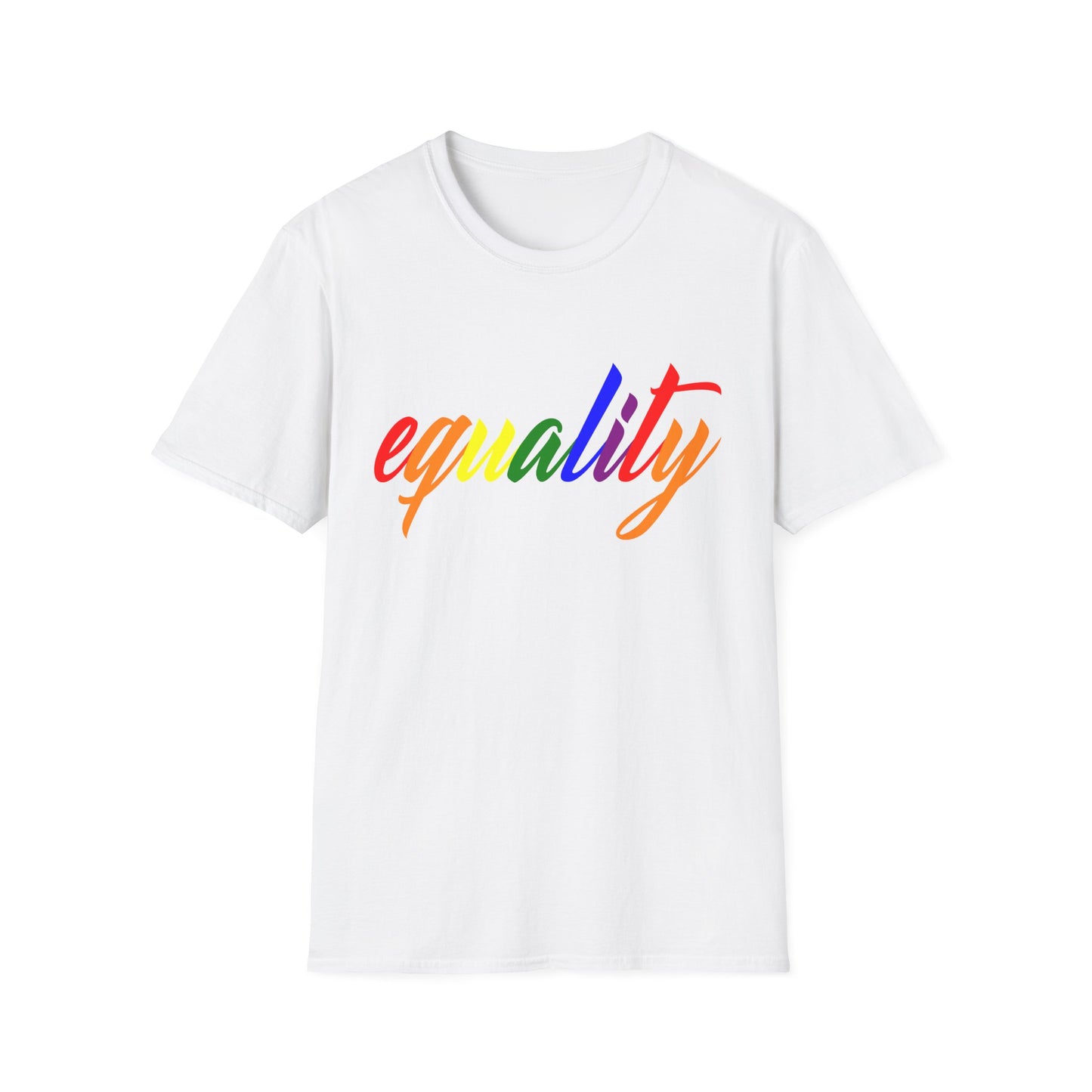 Unisex Equality T-Shirt, Softstyle Graphic Tee, LGBTQ+ Pride Apparel, Inclusive Fashion, Gift for Activists, Casual Wear
