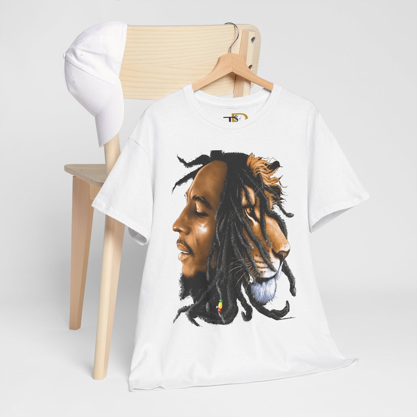 Unisex Heavy Cotton Tee - Inspiring Lion and Human Design