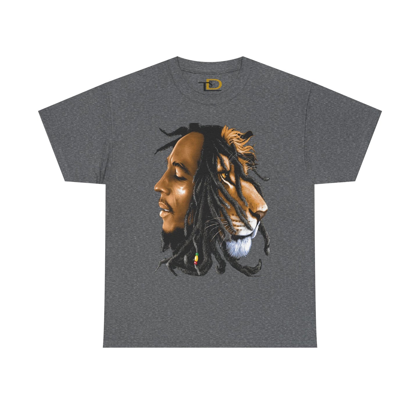 Unisex Heavy Cotton Tee - Inspiring Lion and Human Design