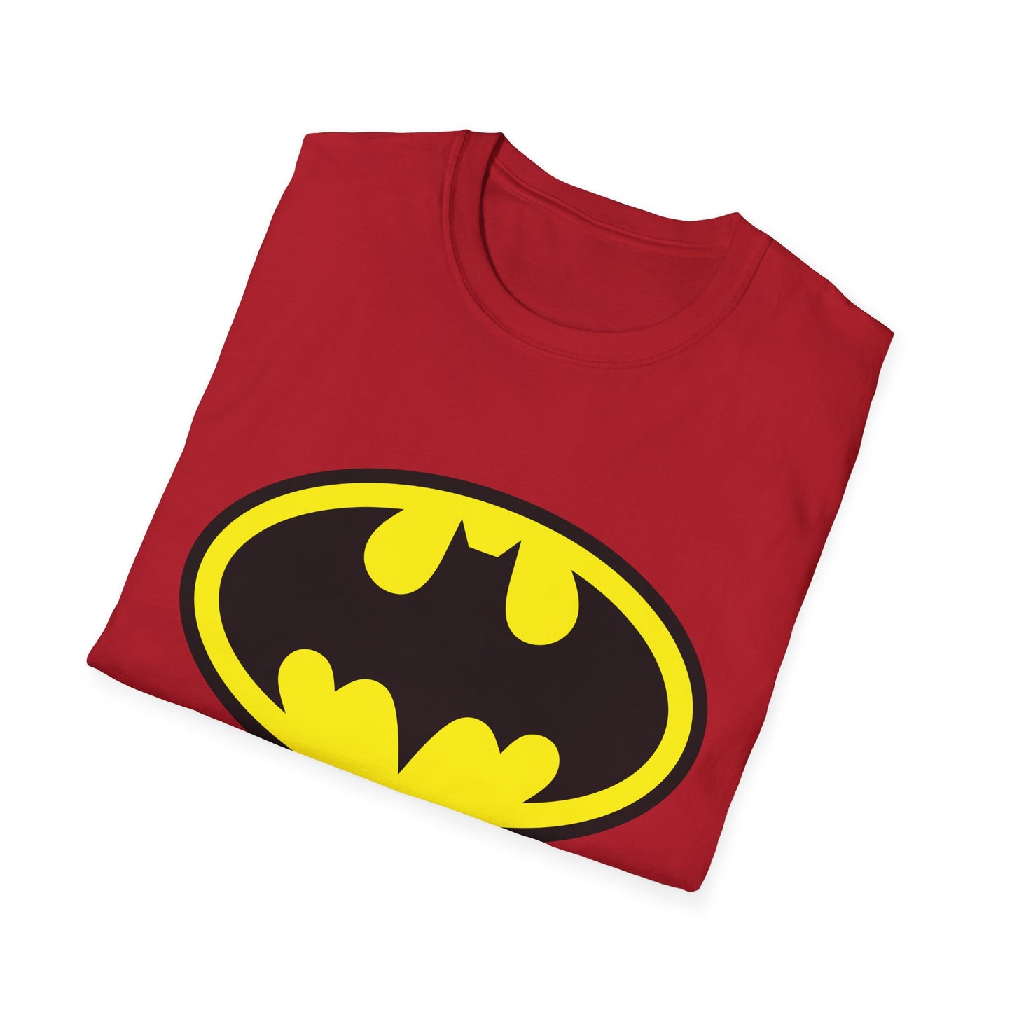 Batman Logo Unisex Softstyle T-Shirt | Fun Graphic Tee for Fans | Perfect Gift for Birthdays, Comic Con, Halloween