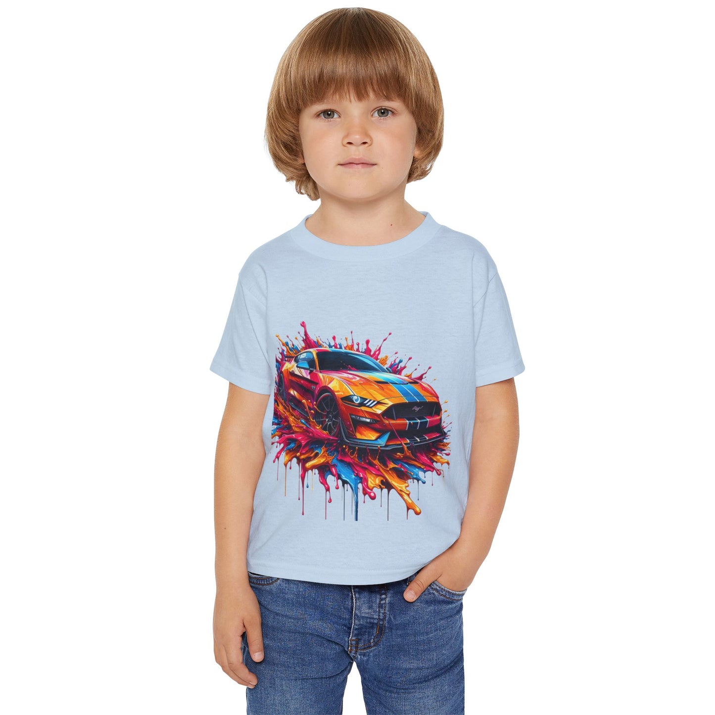 Vibrant Sports Car Toddler T-Shirt - Fun & Colorful Kids Tee