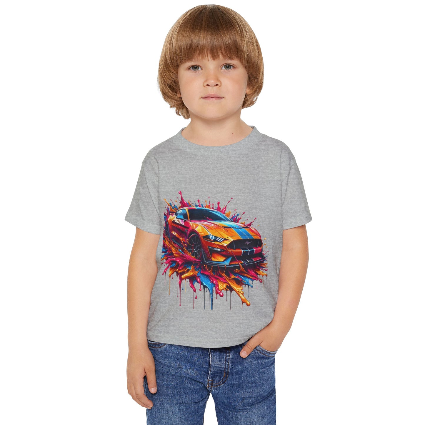 Vibrant Sports Car Toddler T-Shirt - Fun & Colorful Kids Tee