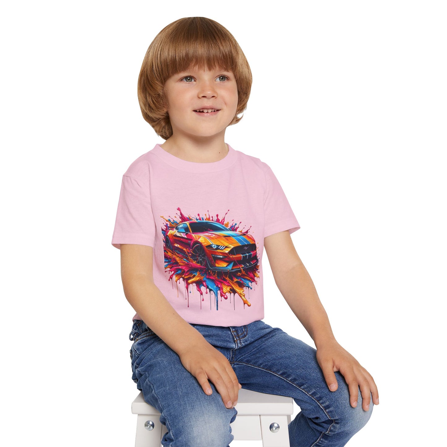 Vibrant Sports Car Toddler T-Shirt - Fun & Colorful Kids Tee
