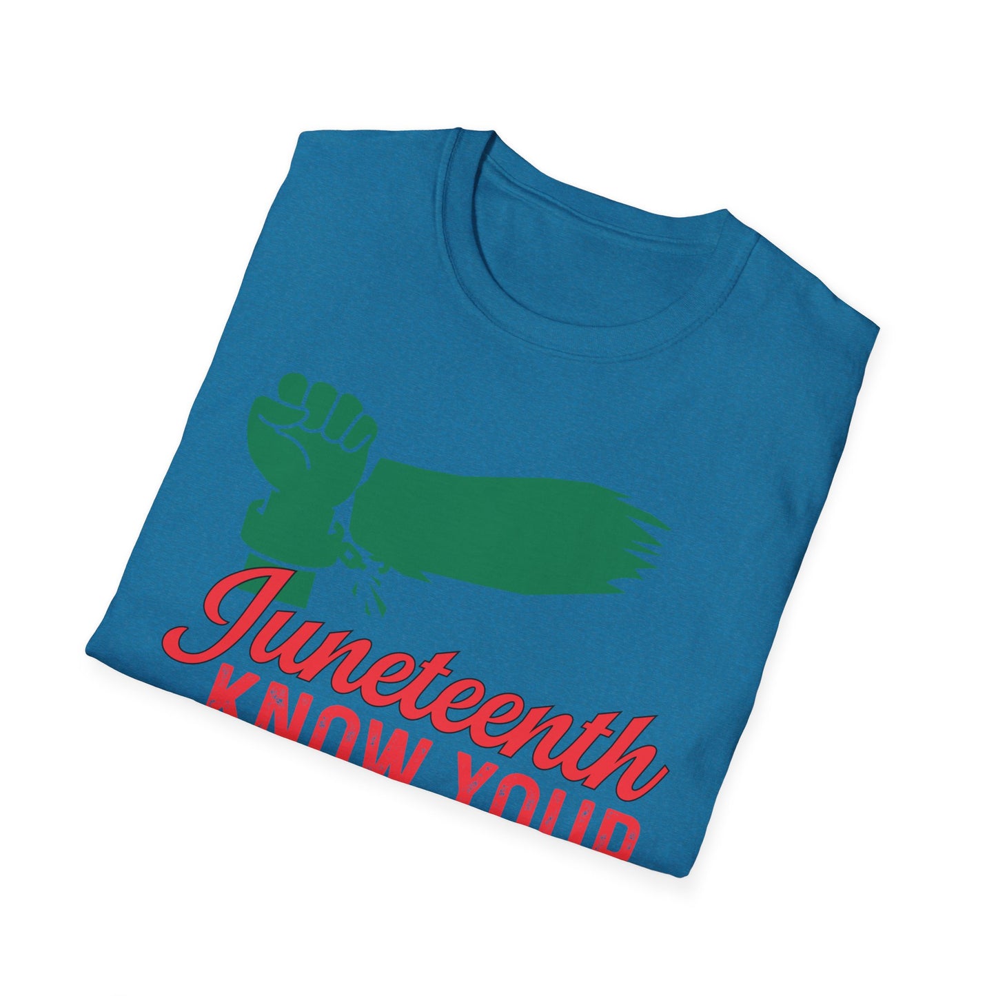 Unisex Softstyle T-Shirt - Juneteenth Know Your History, Comfortable Tee, Black History Month Gift, Celebration Shirt, Family Reunion Attire