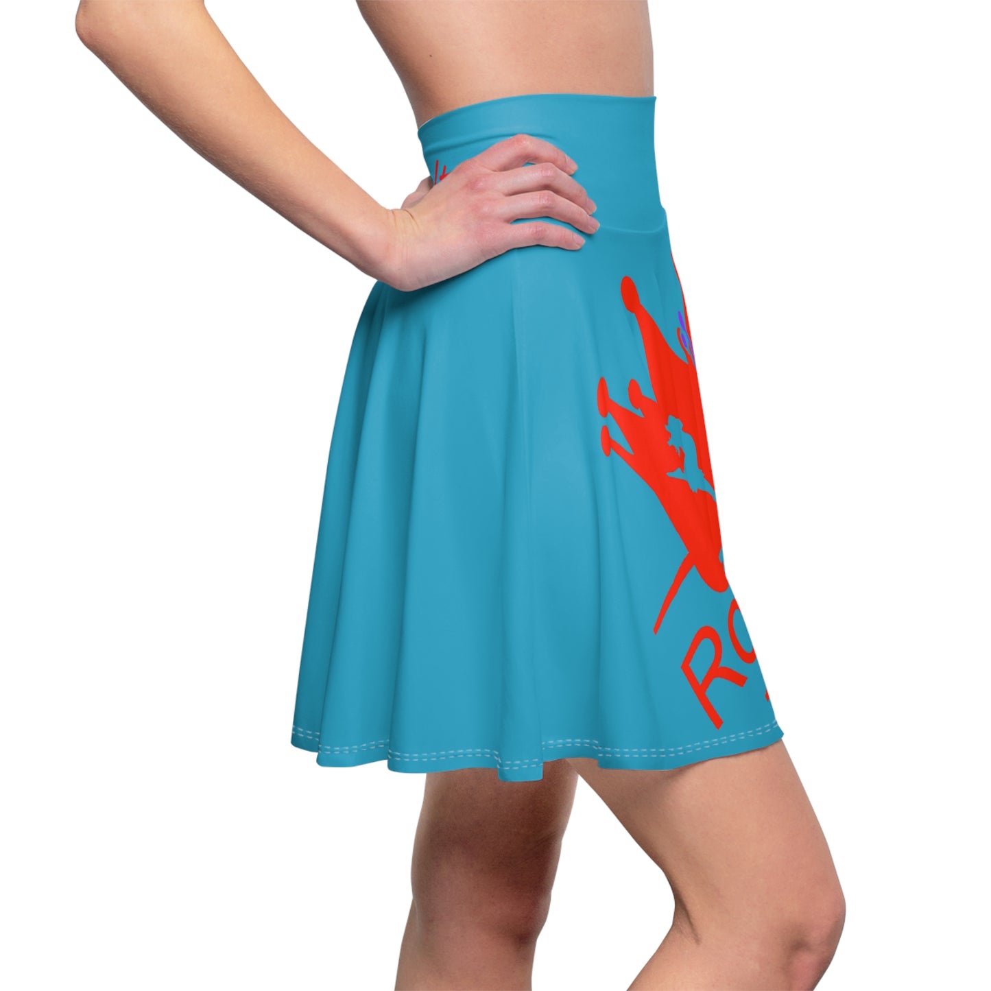 Colorful Women's Skater Skirt - 'Royalty' Design, Perfect for Spring/Summer Celebrations