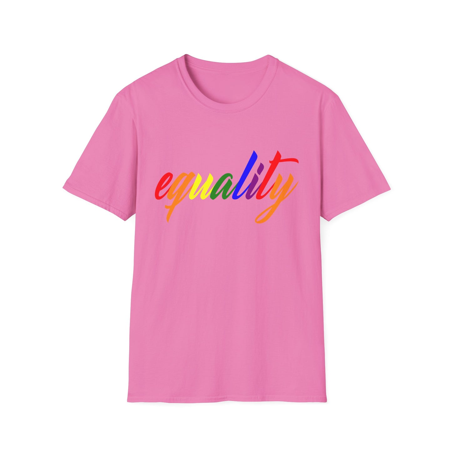 Unisex Equality T-Shirt, Softstyle Graphic Tee, LGBTQ+ Pride Apparel, Inclusive Fashion, Gift for Activists, Casual Wear