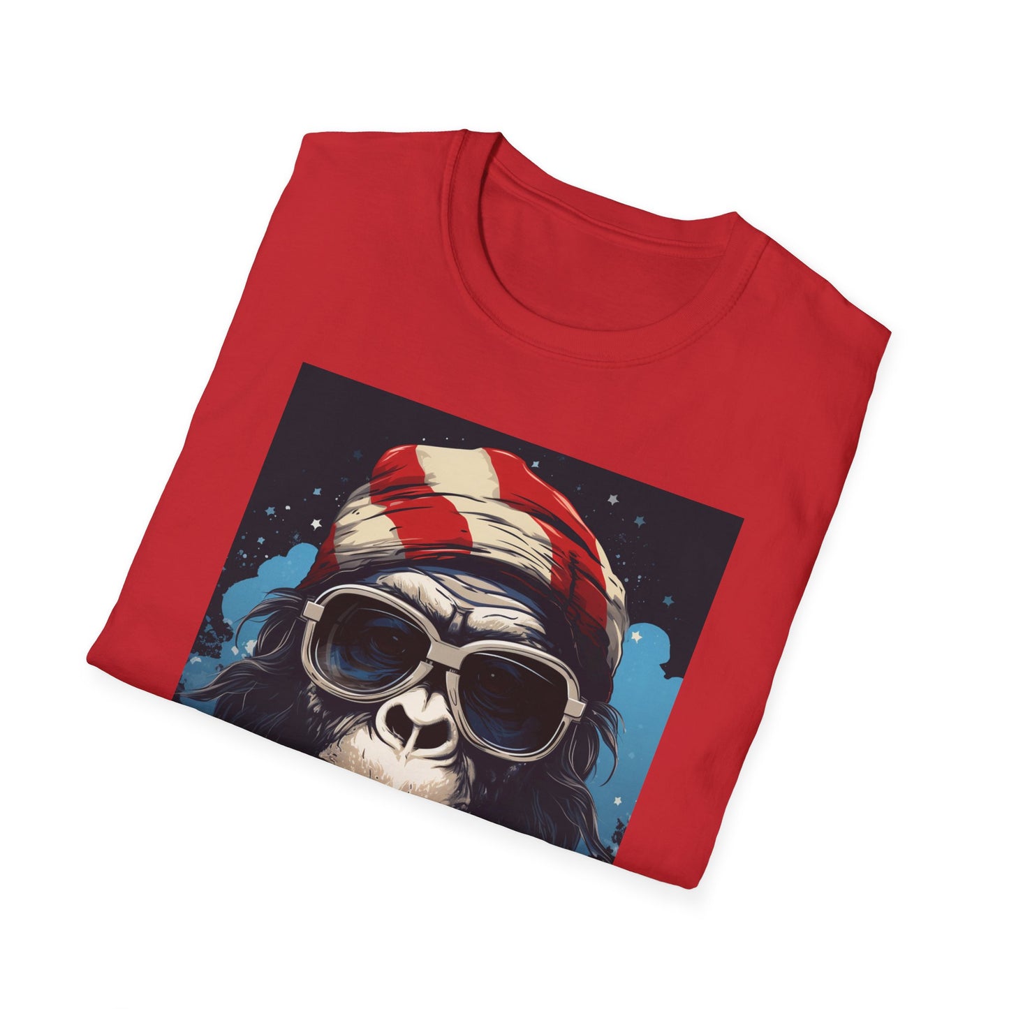 Cool Gorilla Graphic Tee, Fun Casual Wear, Perfect for Gifts, Chill Vibes, Great for Parties, Everyday Style, Unique Fashion Statement