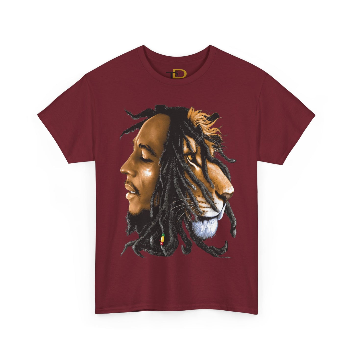 Unisex Heavy Cotton Tee - Inspiring Lion and Human Design