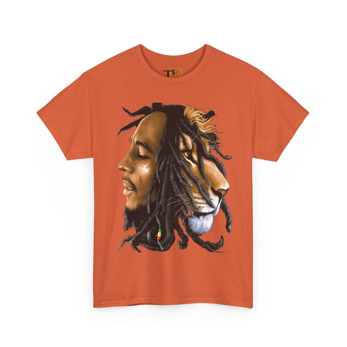 Unisex Heavy Cotton Tee - Inspiring Lion and Human Design