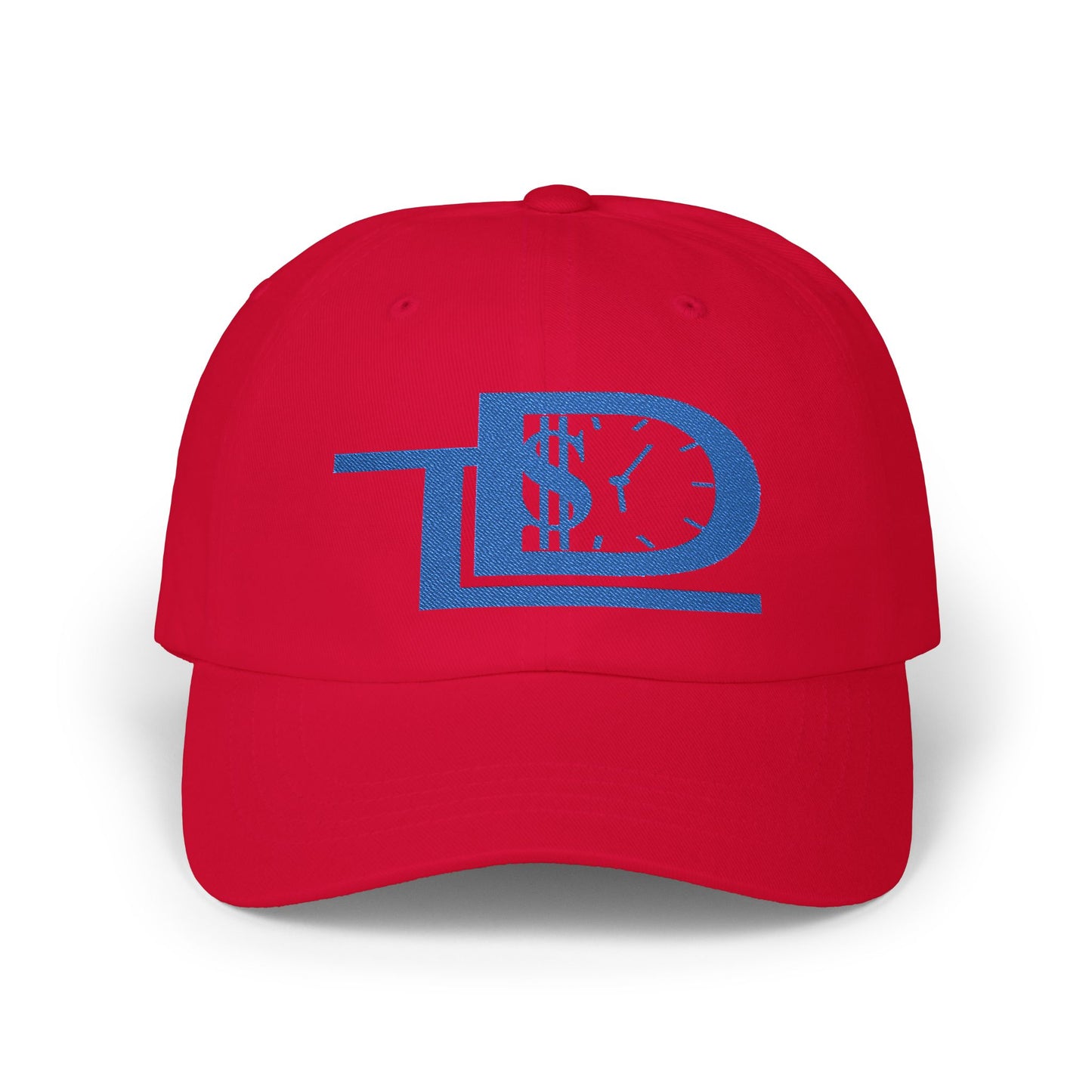 White Classic Dad Cap with Dollar Clock Design - Perfect for Gifting, Casual Outings, and Everyday Wear