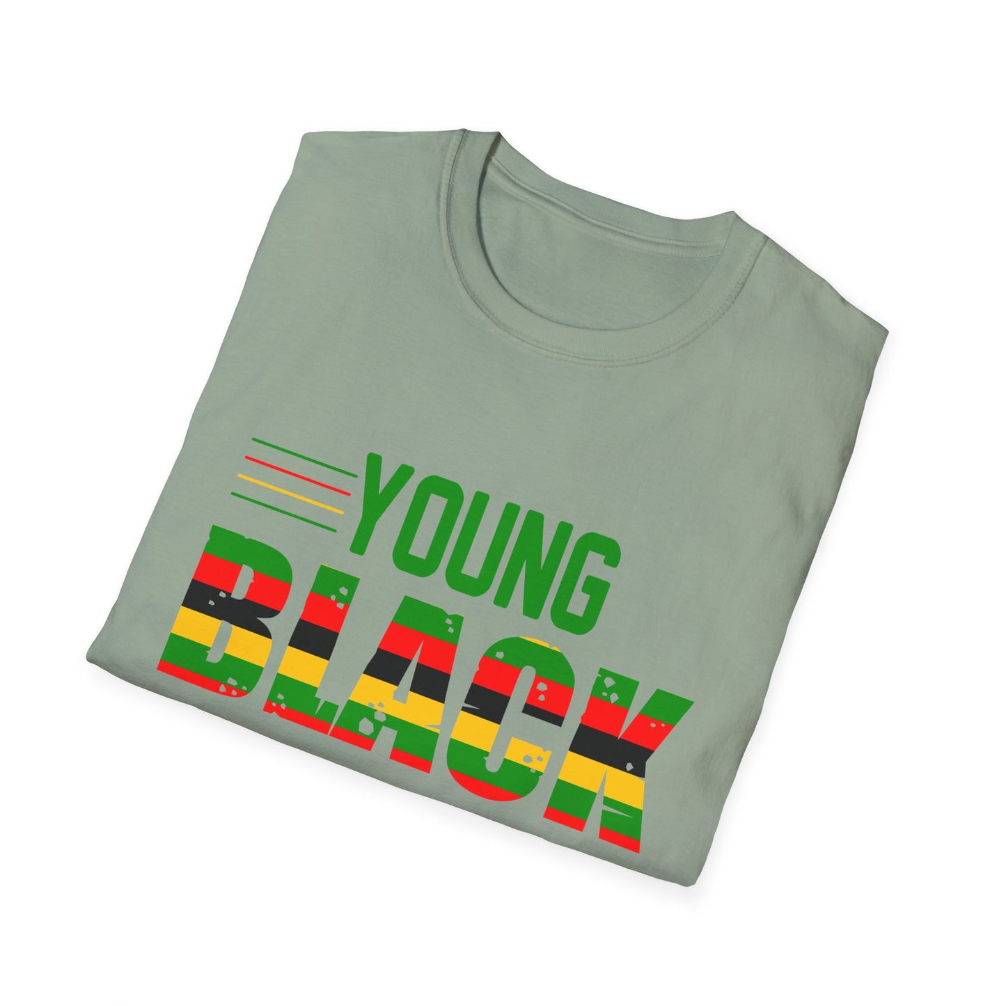 Young Black Free-Ish Unisex Softstyle T-Shirt, Celebratory Tee, Cultural Pride Shirt, Equality Apparel, Ideal for Events & Gifts