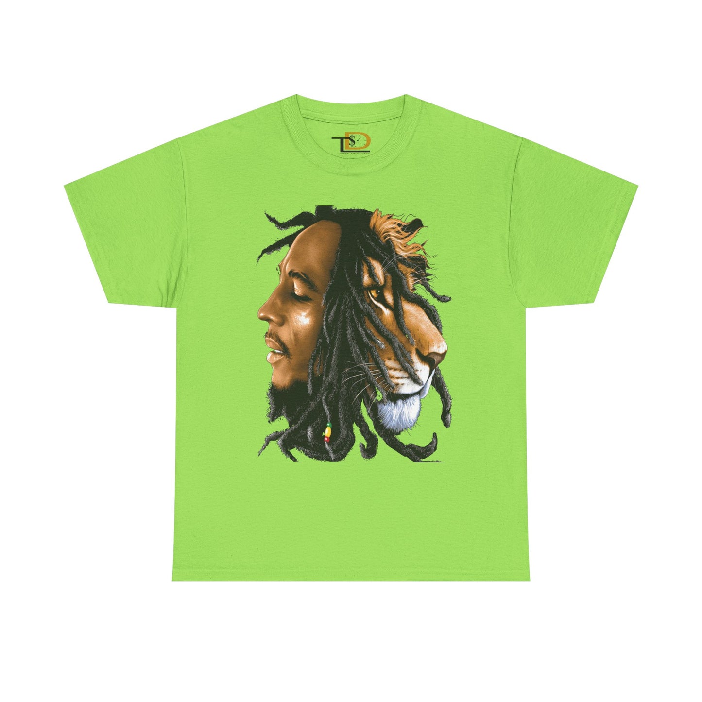 Unisex Heavy Cotton Tee - Inspiring Lion and Human Design