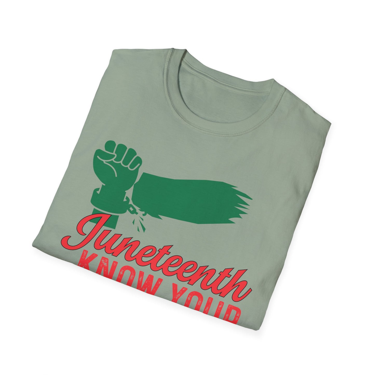 Unisex Softstyle T-Shirt - Juneteenth Know Your History, Comfortable Tee, Black History Month Gift, Celebration Shirt, Family Reunion Attire