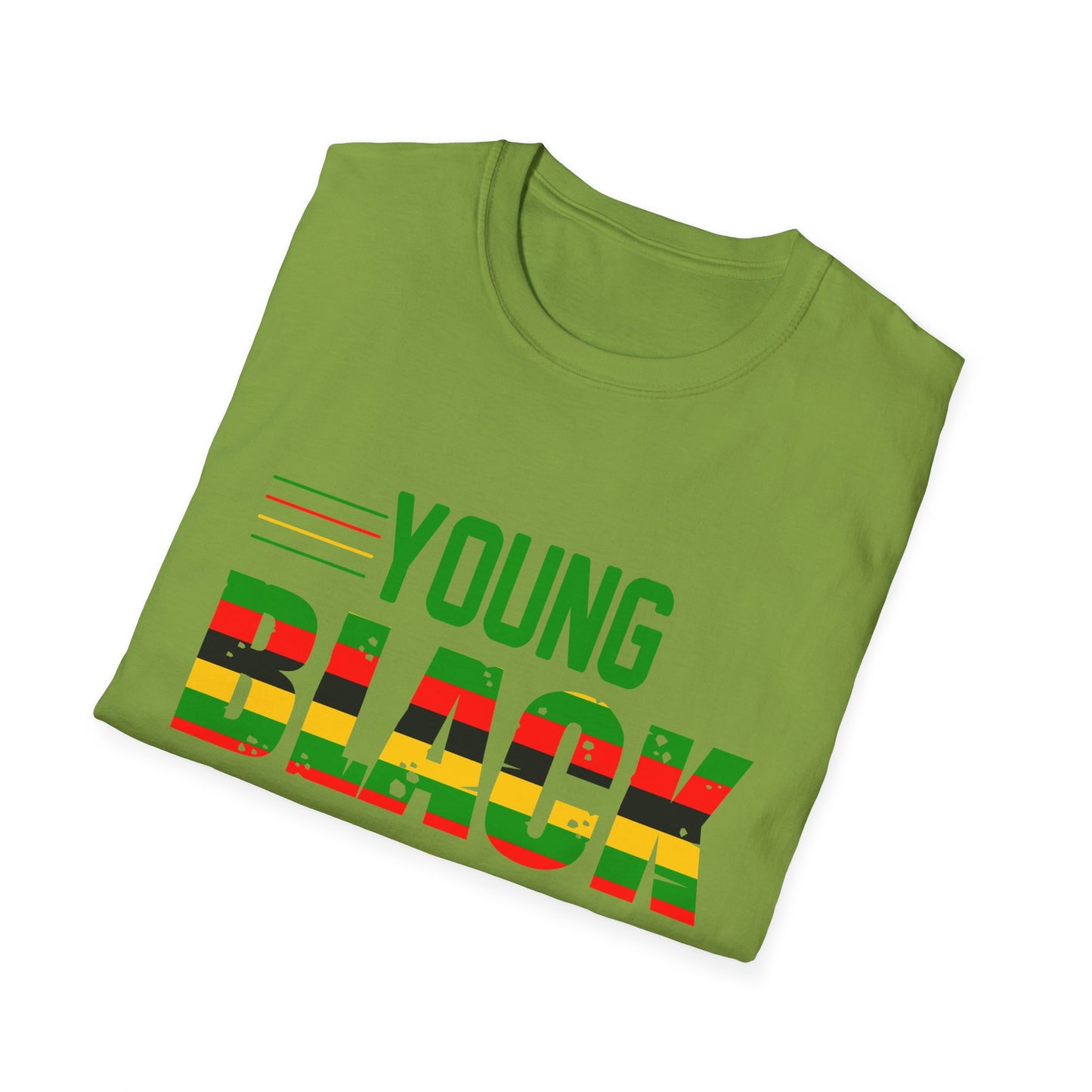 Young Black Free-Ish Unisex Softstyle T-Shirt, Celebratory Tee, Cultural Pride Shirt, Equality Apparel, Ideal for Events & Gifts