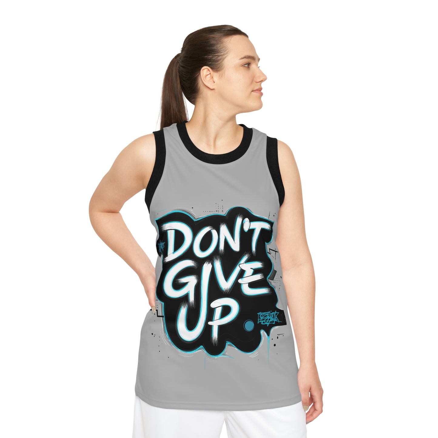 Unisex Basketball Jersey - Motivational Sport Tank, Perfect for Athletes, Workouts, Gifts, Don't Give Up Design