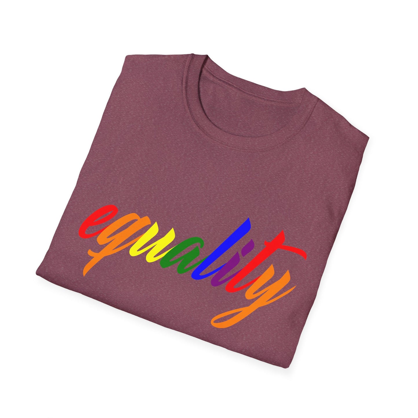 Unisex Equality T-Shirt, Softstyle Graphic Tee, LGBTQ+ Pride Apparel, Inclusive Fashion, Gift for Activists, Casual Wear