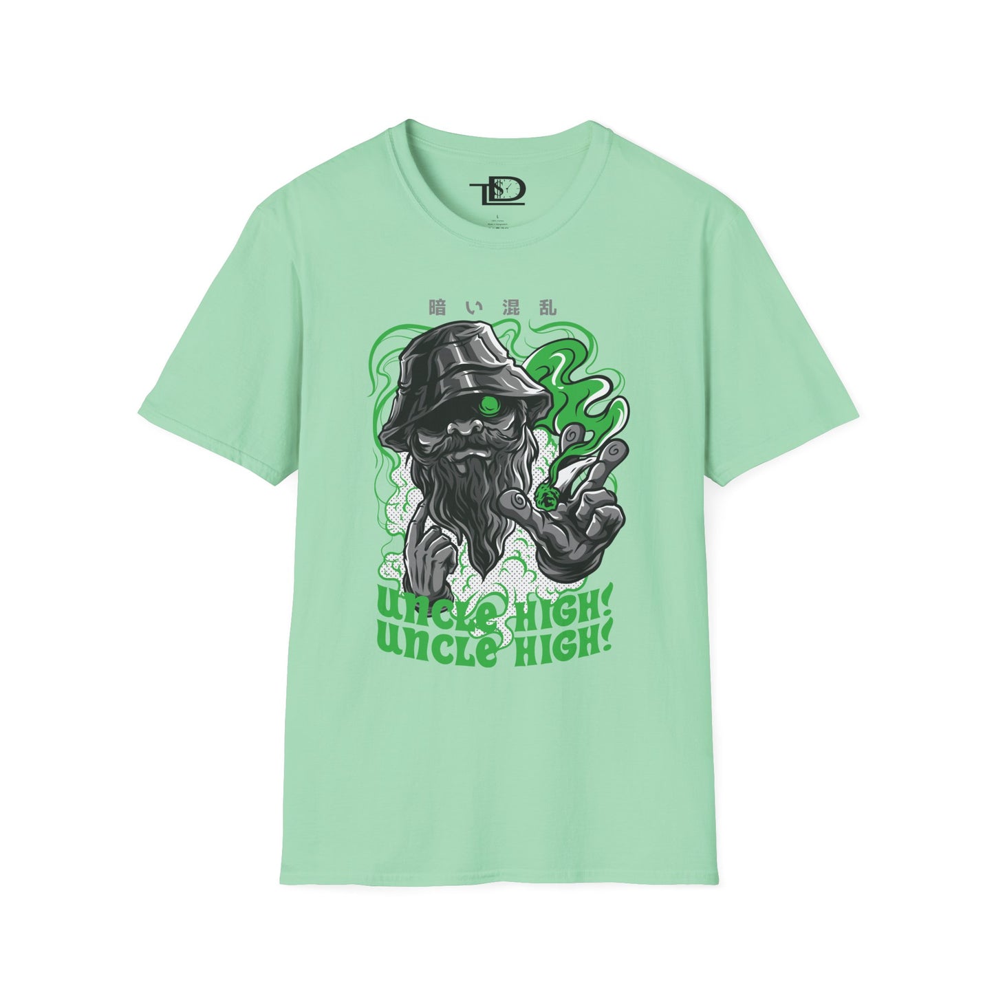 Unisex Softstyle T-Shirt with Fun Cannabis Design, Great for Festivals, Parties, Gifts, Uncle High Tee, Unique Graphic Shirt, Stoner Apparel