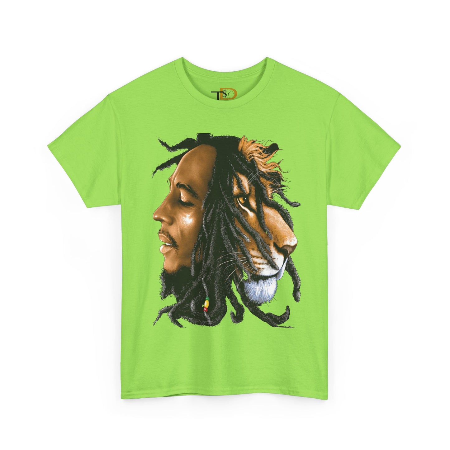 Unisex Heavy Cotton Tee - Inspiring Lion and Human Design