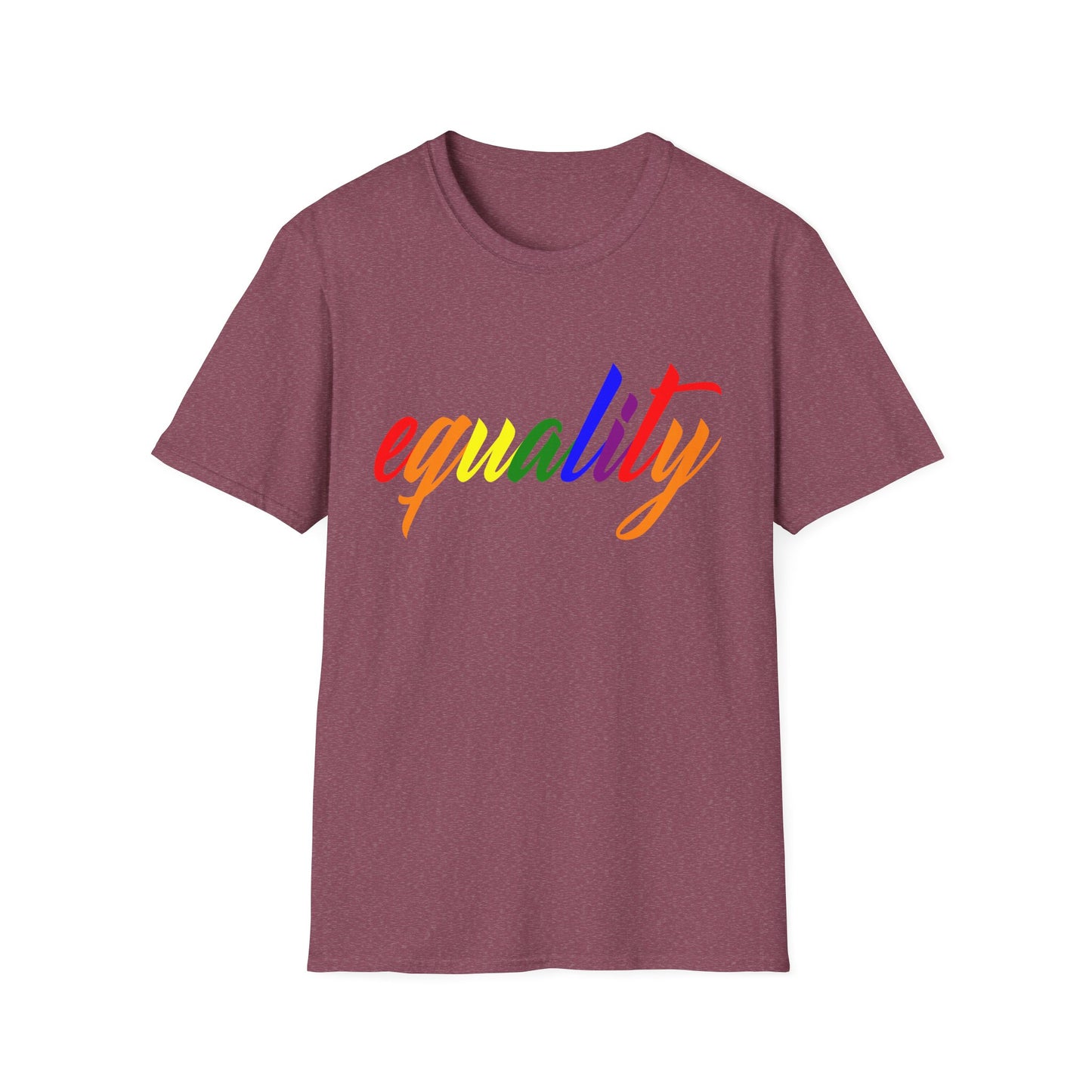 Unisex Equality T-Shirt, Softstyle Graphic Tee, LGBTQ+ Pride Apparel, Inclusive Fashion, Gift for Activists, Casual Wear