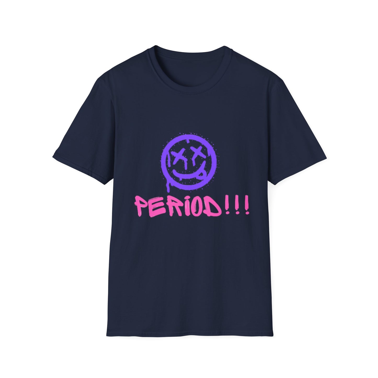 Vibrant Graphic Tee - 'PERIOD!!!' Unisex Softstyle T-Shirt, Trendy Casual Wear, Gift for Friends, Statement Tee, Everyday Comfort