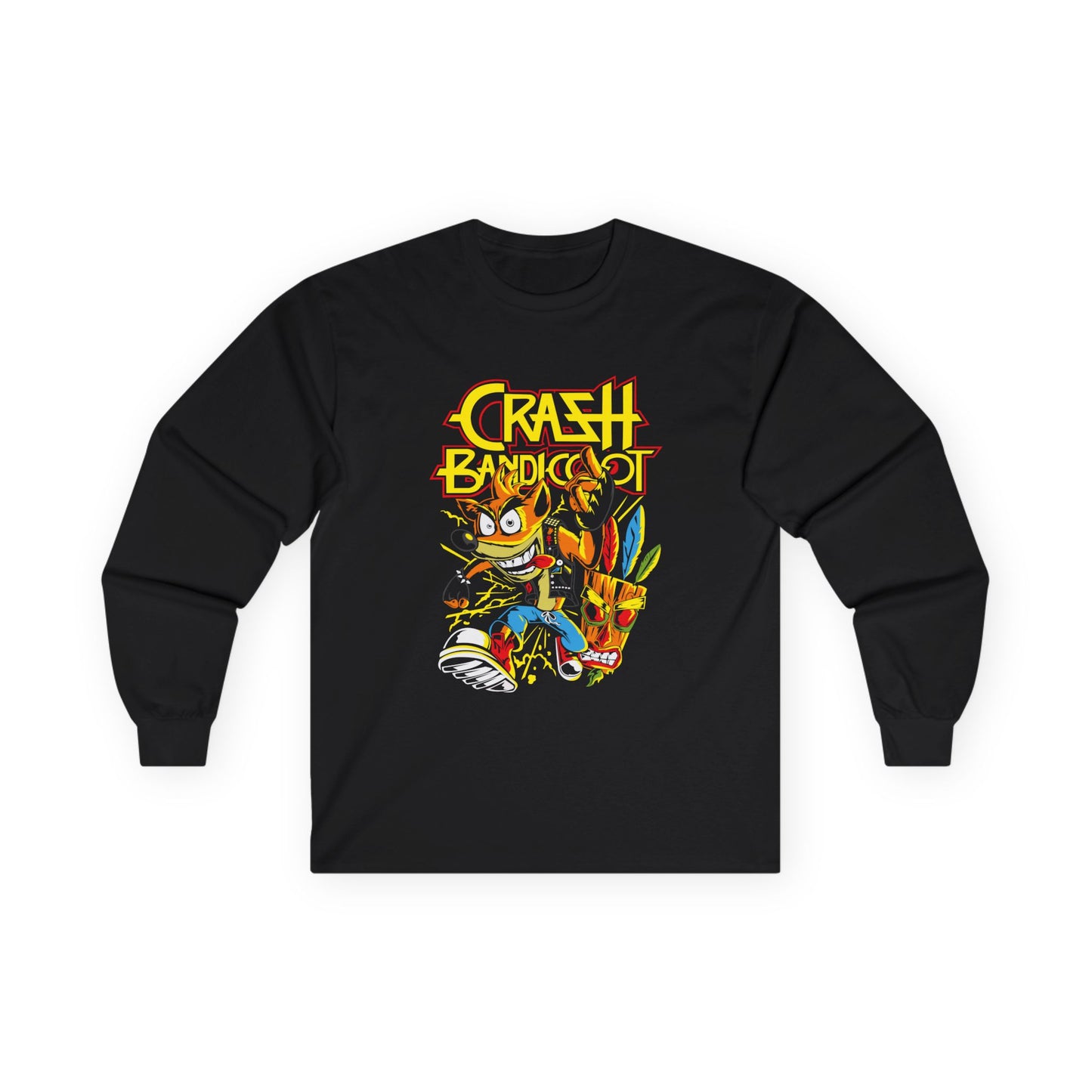 Crash Bandicoot Long Sleeve Tee — Retro Gamer Graphic Shirt