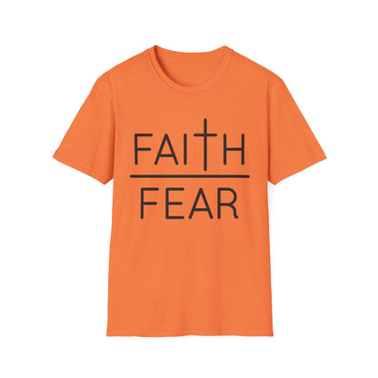 Inspirational Faith Over Fear T-Shirt | Unisex Softstyle Tee