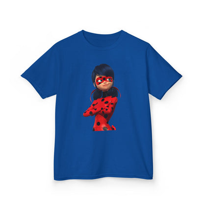 Cool Ladybug Superhero Kids Heavy Cotton Tee | Fun and Playful Design for Young Heroes