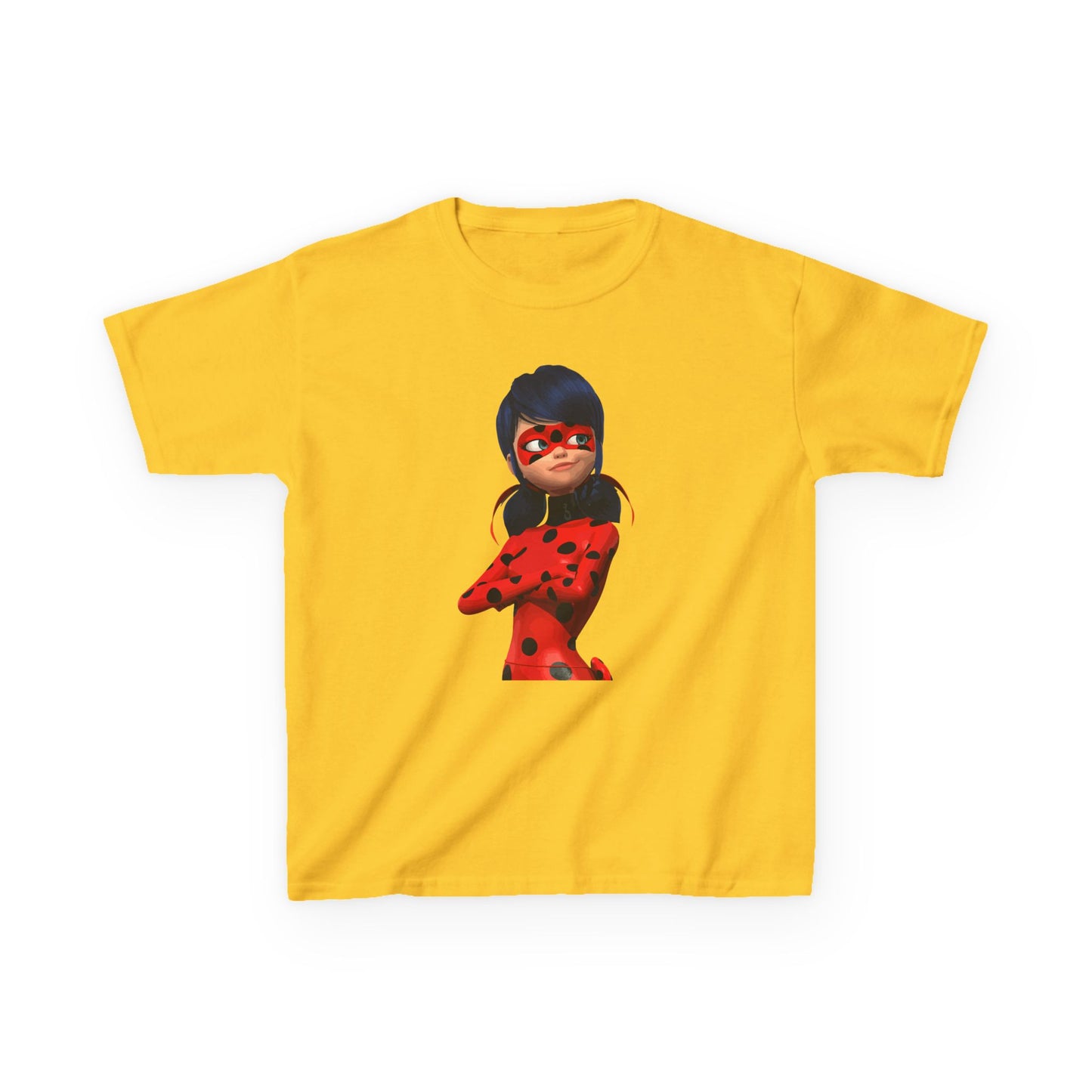 Cool Ladybug Superhero Kids Heavy Cotton Tee | Fun and Playful Design for Young Heroes