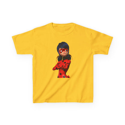 Cool Ladybug Superhero Kids Heavy Cotton Tee | Fun and Playful Design for Young Heroes