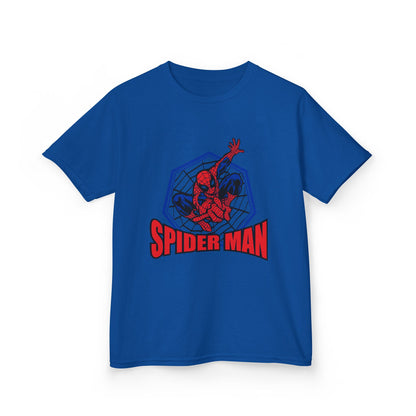Kids Spider-Man Heavy Cotton Tee, Superhero Shirt, Marvel Tee for Boys, Birthday Gift, Comic-themed Apparel, Playwear