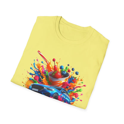Colorful Drip Art Unisex Softstyle T-Shirt