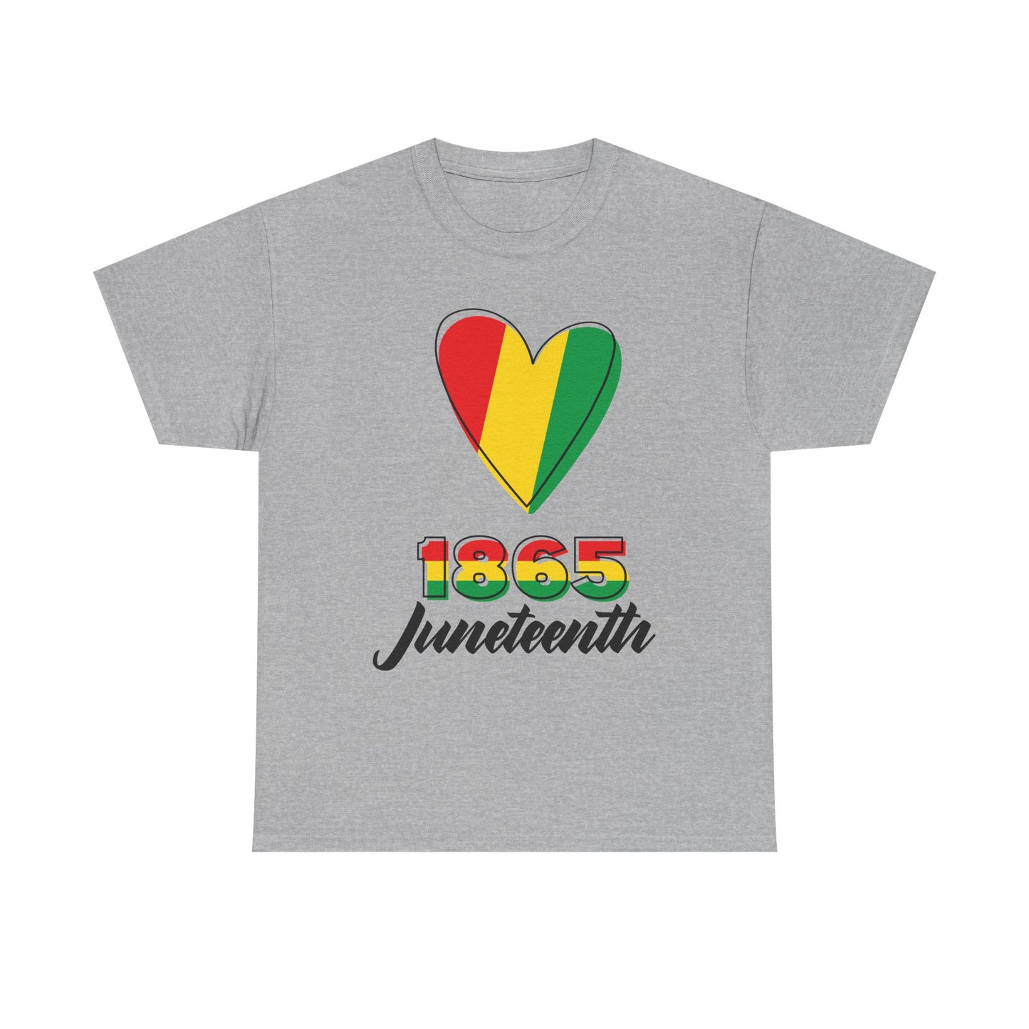 Juneteenth Heart Unisex Heavy Cotton Tee, Celebrate Freedom, Heritage Spirit Shirt, Black History Month Gift, Casual Tee for All
