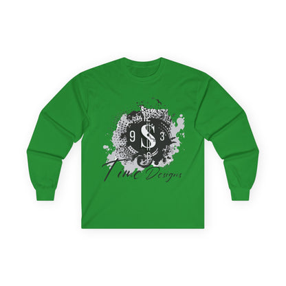 Stylish Unisex Long Sleeve Tee - Time Design with Dollar Sign