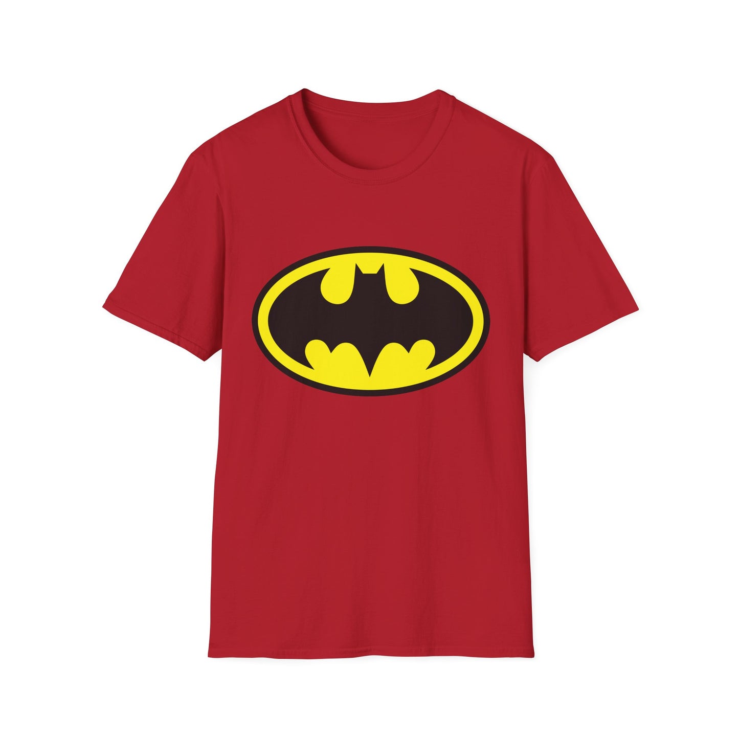 Batman Logo Unisex Softstyle T-Shirt | Fun Graphic Tee for Fans | Perfect Gift for Birthdays, Comic Con, Halloween