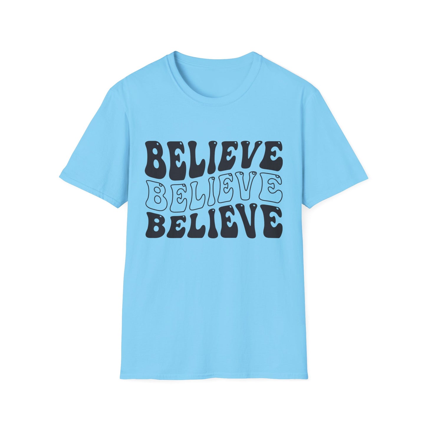 Believe Graphic Tee - Unisex Softstyle T-Shirt, Inspirational Shirt, Motivational Gift, Casual Wear, Everyday Style