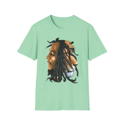 Rasta Lion Unisex Softstyle T-Shirt - Reggae Vibes Inspired Apparel