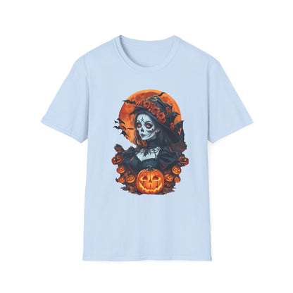 Spooky Halloween Graphic Tee, Unisex Softstyle T-Shirt, Fall Fashion, Halloween Costume, Pumpkin Decor, October Celebration
