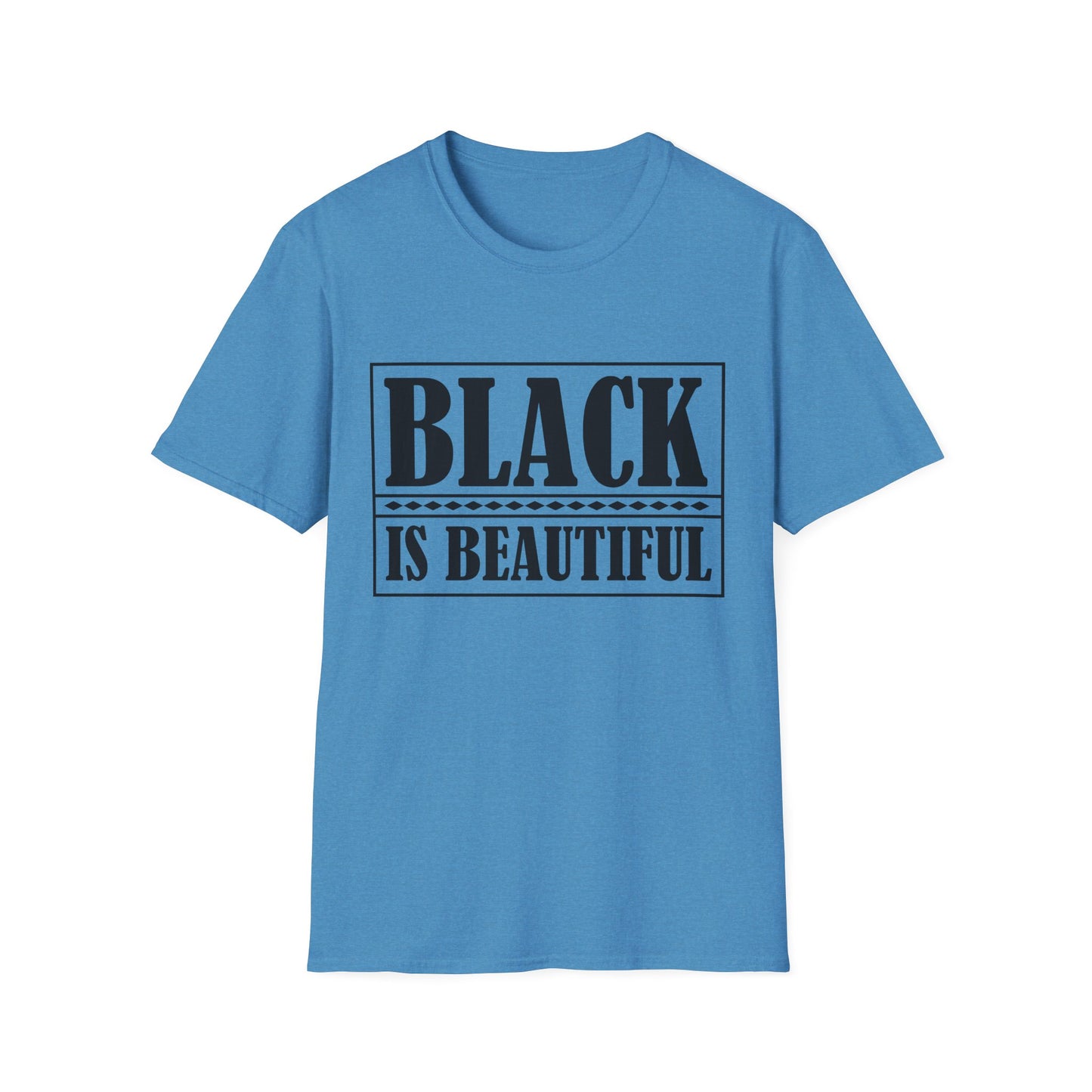Unisex Softstyle T-Shirt, "Black is Beautiful" Tee, Affirmation Shirt, Everyday Wear, Gift for Activists, Comfort and Style