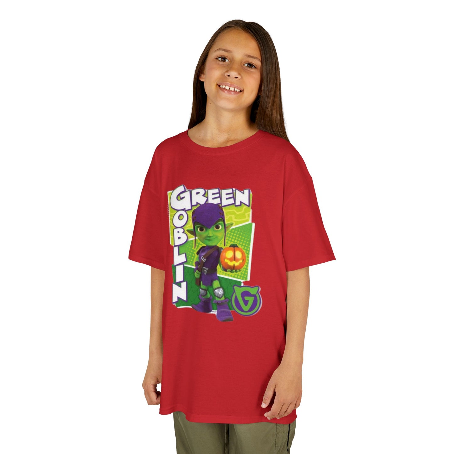 Kids Green Goblin Tee - Fun Halloween T-Shirt for Kids