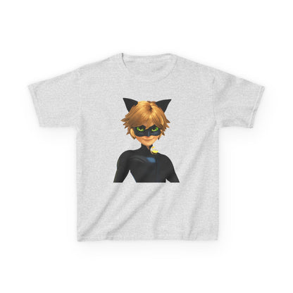 Kids Cat Superhero Tee, Cartoon Shirt, Children's Birthday Gift, Fun Playwear, Gift for Kids, Cat Lover Gift
