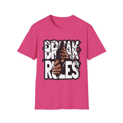 Break Rules Unisex Softstyle T-Shirt - Casual Streetwear Tee for Rebels