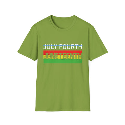 Juneteenth and July Fourth Celebration T-Shirt, Unisex Tee for Summer, Events, Independence Day, African American Heritage