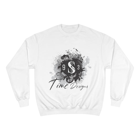 Stylish Graphic Champion Sweatshirt with Time Designs