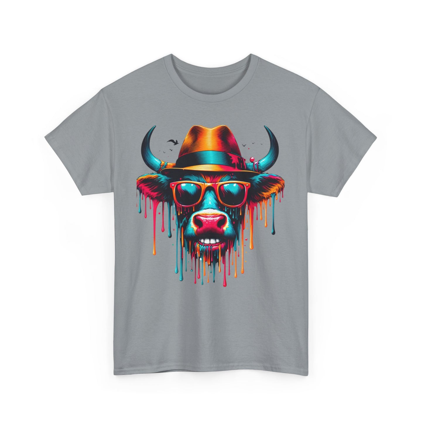 Cool Cow Graphic Unisex Heavy Cotton Tee - Fun Party T-Shirt