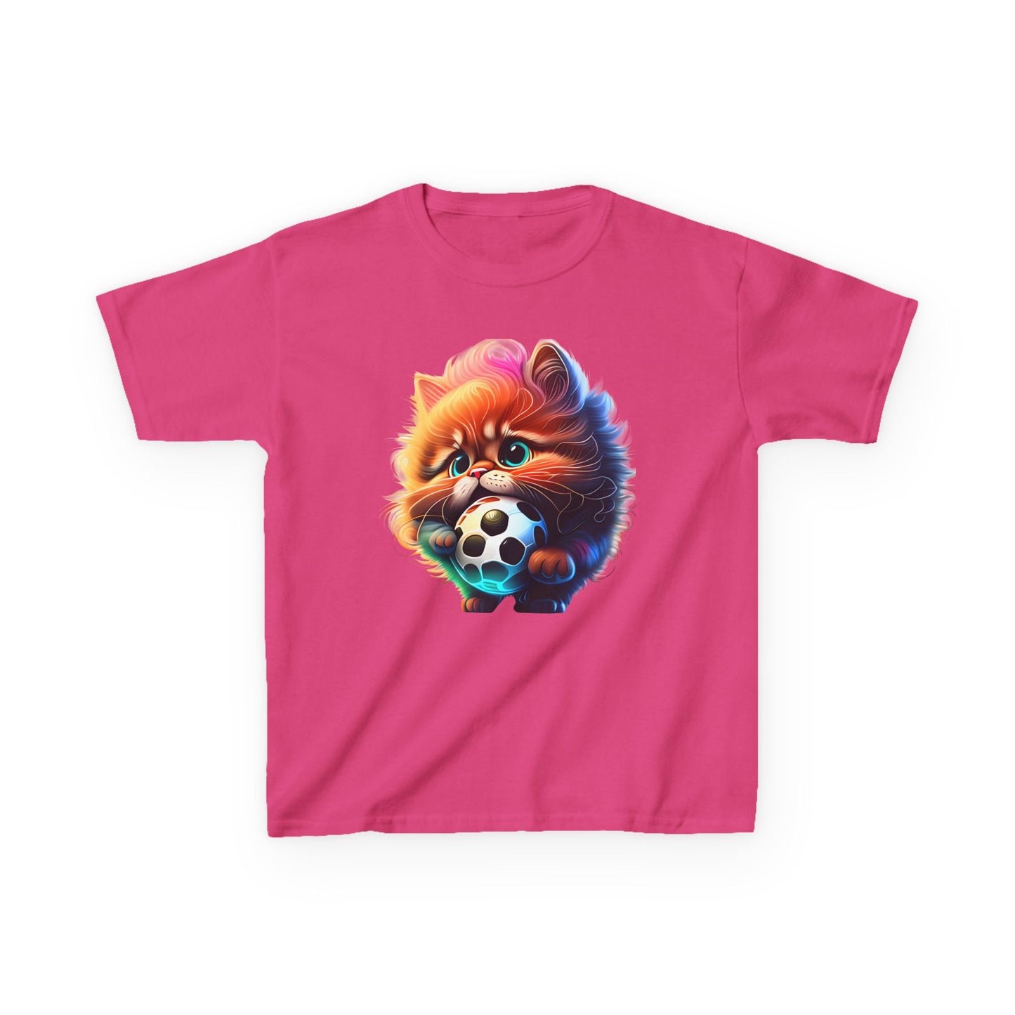 Cute kitty Soccer Kids Tee - Fun & Playful Cotton T-Shirt