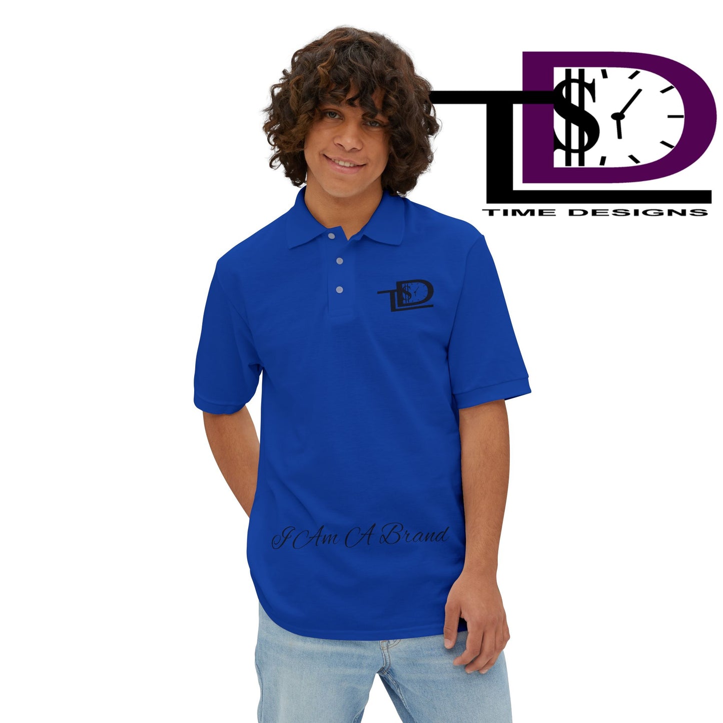 Men's Piqué Polo with Inspirational Design - Casual Wear, Gift for Him, Business Casual, Summer Style, Motivational Fashion